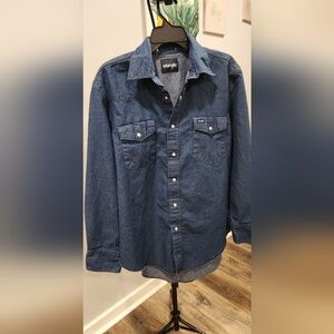 Blue Denim Button-Up Shirt